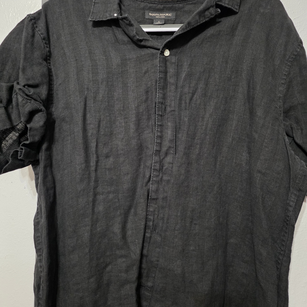Banana Republic Charcoal Linen Men's Shirt